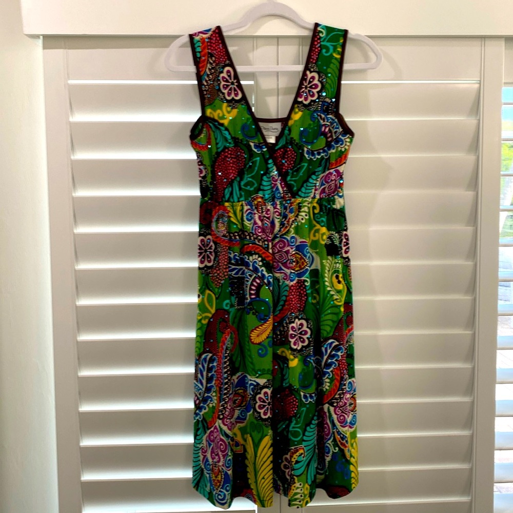 Dance wear line art sequin dress beach cover up party dress cruise wear medium